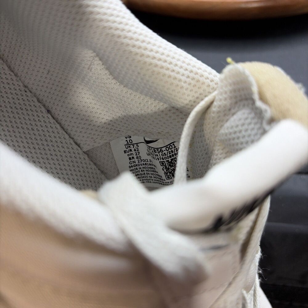 Nike Women's White Cream Athletic Sneakers with Leopard Swoosh - Picture 8 of 8